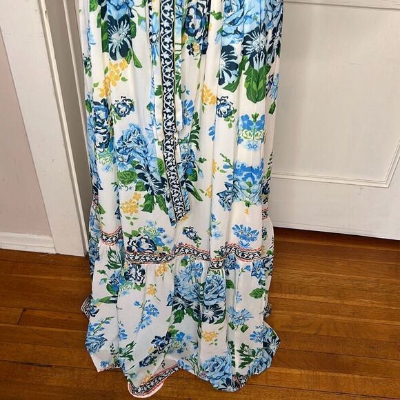 Pinkblush, x Flying Tomato Ivory Floral Off Shoulder Maternity Maxi Dress Nwot M - Picture 4 of 11
